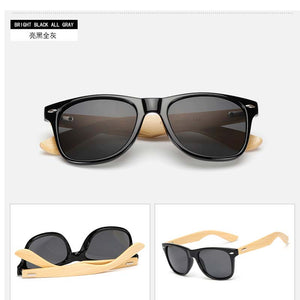 2023 Gradient sunglasses classics unusual wood bamboo Square candy  brand designer men rays women sun glasses