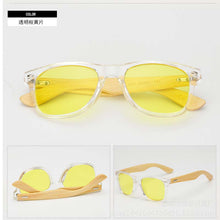 Load image into Gallery viewer, 2023 Gradient sunglasses classics unusual wood bamboo Square candy  brand designer men rays women sun glasses