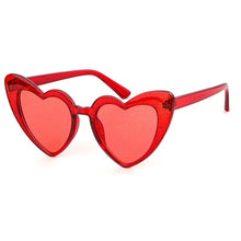 Load image into Gallery viewer, Trending Cat Eye Sunglasses Big Heart Popular Heart Sharp flash of light Glitter Pink Glasses High Quality Shades for Female