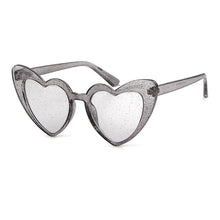 Load image into Gallery viewer, Trending Cat Eye Sunglasses Big Heart Popular Heart Sharp flash of light Glitter Pink Glasses High Quality Shades for Female