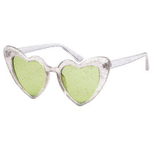 Load image into Gallery viewer, Trending Cat Eye Sunglasses Big Heart Popular Heart Sharp flash of light Glitter Pink Glasses High Quality Shades for Female