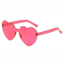 Load image into Gallery viewer, Trending Cat Eye Sunglasses Big Heart Popular Heart Sharp flash of light Glitter Pink Glasses High Quality Shades for Female