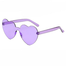 Load image into Gallery viewer, Trending Cat Eye Sunglasses Big Heart Popular Heart Sharp flash of light Glitter Pink Glasses High Quality Shades for Female