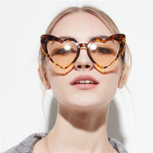 Load image into Gallery viewer, Trending Cat Eye Sunglasses Big Heart Popular Heart Sharp flash of light Glitter Pink Glasses High Quality Shades for Female