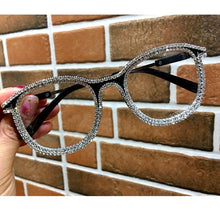 Load image into Gallery viewer, 2023 100% Rhinestone cat&#39;s Eye Sunglasses retro metal transparent UV400 Sunglasses
