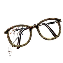 Load image into Gallery viewer, 2023 100% Rhinestone cat&#39;s Eye Sunglasses retro metal transparent UV400 Sunglasses