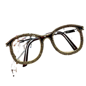 2023 100% Rhinestone cat's Eye Sunglasses retro metal transparent UV400 Sunglasses