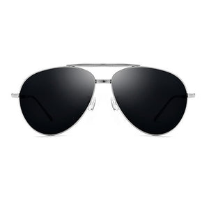 2023 Aluminium Alloy Silver Frame Men Sunglasses Folding Polarized Driving Glasses