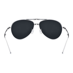 2023 Aluminium Alloy Silver Frame Men Sunglasses Folding Polarized Driving Glasses