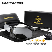 Load image into Gallery viewer, 2022 Aluminum Rimless Pochromic Sunglasses Men Polarized Day Night Driving Glasses Chameleon Anti-Glare gafas de sol hombre