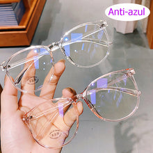 Load image into Gallery viewer, 2023 Anti Blue Light Decorative Glasses Round Computer Anti-blue Eye Glasses with Frame Transparent Eyewear Women Glasses Frame
