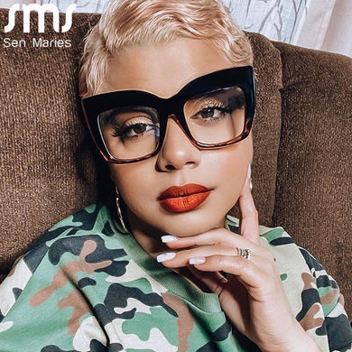 2023 Anti-blu Grandi Montature per occhiali Ottica Occhiali da sole da donna Occhiali da vista retrò oversize Quadrati Montature per occhiali per computer