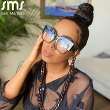 Carica l&#39;immagine nel visualizzatore di Gallery, 2023 Anti-blu Grandi Montature per occhiali Ottica Occhiali da sole da donna Occhiali da vista retrò oversize Quadrati Montature per occhiali per computer