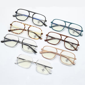 2023 Anti-blue Glasses Pilot Eyewear Optical Classic Frame Women Men  Metal Glasses Frames Retro Clear Myopia Frame UV400