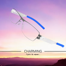 Carica l&#39;immagine nel visualizzatore di Gallery, 2023 Berlin  Screwless Irregular Square Myopia Glasses Frame for Men Women Prescription Reading Computer Eyeglasses