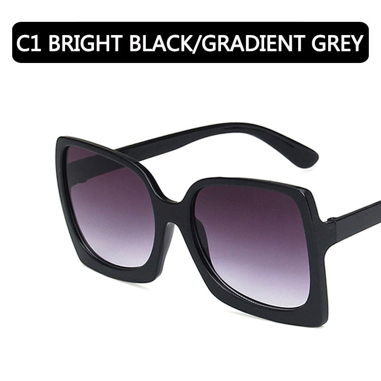 2022 Big Frame Fashion Oversized Sunglasses Women Brand Designer Plastic Female Gradient Sun Glasses gafas de sol mujer UV400