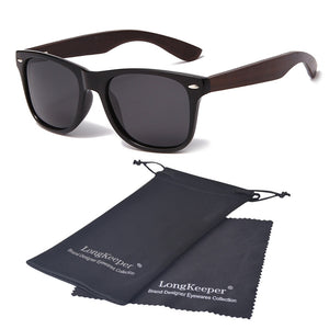2023 Brand Designer Black Walnut Sunglasses Men Polarized Wood Sunglasses Bamboo Glasses Male UV400 Driving Wooden Eyewear Bag