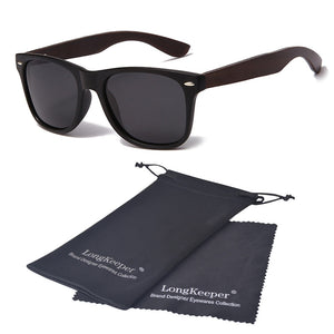 2023 Brand Designer Black Walnut Sunglasses Men Polarized Wood Sunglasses Bamboo Glasses Male UV400 Driving Wooden Eyewear Bag