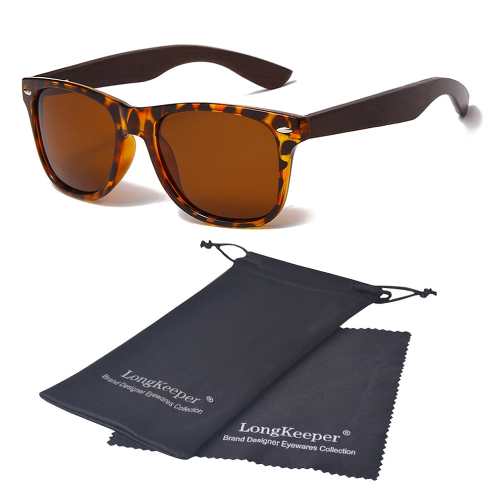 2023 Brand Designer Black Walnut Sunglasses Men Polarized Wood Sunglasses Bamboo Glasses Male UV400 Driving Wooden Eyewear Bag