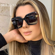 Load image into Gallery viewer, 2023 Brand Designer T Sunglasses Women Oversized Square Metal Frame Sun glasses Female Big Shades Retro Glasses Oculos  UV400