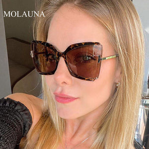 2023 Brand Designer T Sunglasses Women Oversized Square Metal Frame Sun glasses Female Big Shades Retro Glasses Oculos  UV400