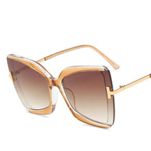 Load image into Gallery viewer, 2023 Brand Designer T Sunglasses Women Oversized Square Metal Frame Sun glasses Female Big Shades Retro Glasses Oculos  UV400