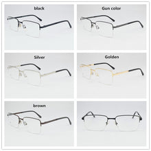 Load image into Gallery viewer, 2023 Brand Half frame eyeglasses women Square Glasses Frame men myopia computer spectacle frames Vintage Handmade designer nerd