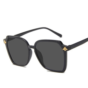 2023 Brand Oversized trend sunglasses retro wild little bee sunglasses simple  Gradient uv400