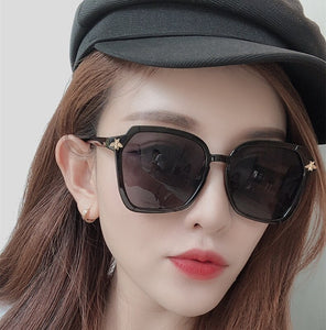 2023 Brand Oversized trend sunglasses retro wild little bee sunglasses simple  Gradient uv400