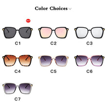 Carica l&#39;immagine nel visualizzatore di Gallery, 2023 Brand Oversized trend sunglasses retro wild little bee sunglasses simple  Gradient uv400