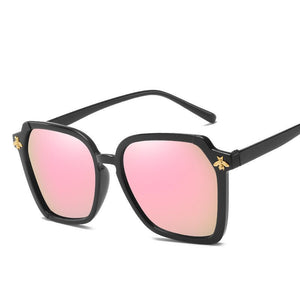 2023 Brand Oversized trend sunglasses retro wild little bee sunglasses simple  Gradient uv400