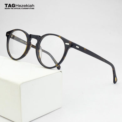 2023 Brand round optical glasses frame women eye glasses frames for men computer myopia eyeglasses mens spectacles Nerd ov5186