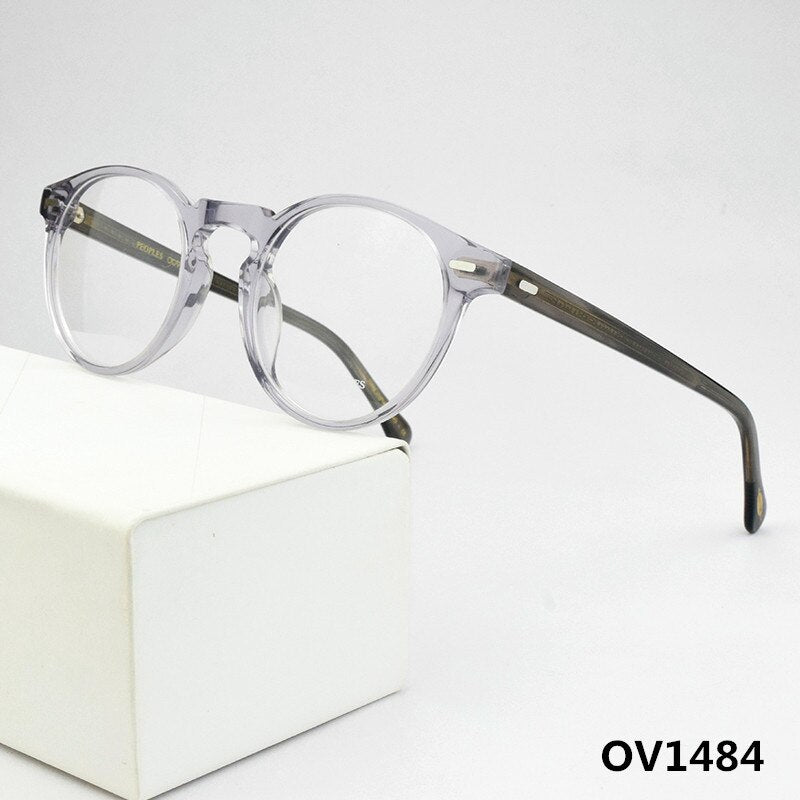 2023 Brand round optical glasses frame women eye glasses frames for men computer myopia eyeglasses mens spectacles Nerd ov5186