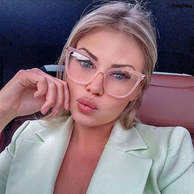 2023 Cat Eye Glasses Clear Frame Women Transparent Myopia Optical Glasses Frame Cat Eyeglasses Frames female Spectacle