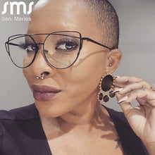 Load image into Gallery viewer, 2023 Cat Eye Optical Frames Vintage Eyeglasses Transparent Glasses Brand Woman Leopard Spectacles Clear Lens Glasses