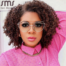 Load image into Gallery viewer, 2023 Cat Eye Optical Frames Vintage Eyeglasses Transparent Glasses Brand Woman Leopard Spectacles Clear Lens Glasses