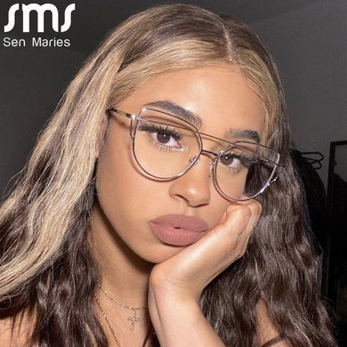 2023 Cat Eye Optical Frames Vintage Eyeglasses Transparent Glasses Brand Woman Leopard Spectacles Clear Lens Glasses