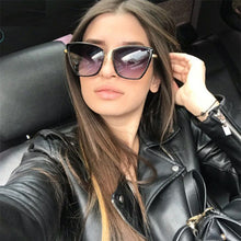 Load image into Gallery viewer, 2022 Cat Eye Sunglasses Women Brand Designer Alloy Sun Glasses Vintage Metal Female Glasses Oculos Feminino Gafas De Sol UV400
