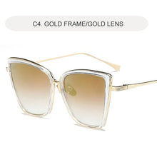Load image into Gallery viewer, 2022 Cat Eye Sunglasses Women Brand Designer Alloy Sun Glasses Vintage Metal Female Glasses Oculos Feminino Gafas De Sol UV400