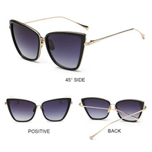 Load image into Gallery viewer, 2022 Cat Eye Sunglasses Women Brand Designer Alloy Sun Glasses Vintage Metal Female Glasses Oculos Feminino Gafas De Sol UV400