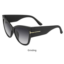 Load image into Gallery viewer, 2023 Cat Eye Sunglasses Women Brand Designer Sunglasses Women Big Black oversized Sun Glasses Lunette De Soleil Femm