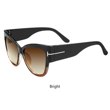 Load image into Gallery viewer, 2023 Cat Eye Sunglasses Women Brand Designer Sunglasses Women Big Black oversized Sun Glasses Lunette De Soleil Femm