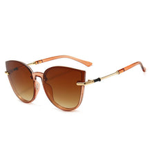 Carica l'immagine nel visualizzatore di Gallery, 2023 Cat Eye Women Sunglasses High Quality Black Transparent Female Sun Glasses Oculos Feminino De Sol Zonnebril Dames