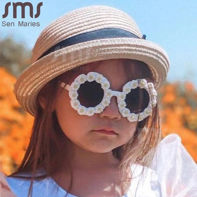 2023 Children Cute Cartoon Flower Heart Sunglasses Kids Round Glasses Baby Colors Sunglasses Boys Girls Eyewear
