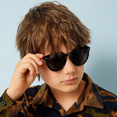 2023 Children Oversize Round Cateye Sunglasses Brand Design Kid Sun Glasses Boy Girl Unisex Vintage UV400 Mirror Goggle