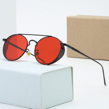 Carica l'immagine nel visualizzatore di Gallery, 2023 Classic Punk Style Female Sunglasses Classic Style Neutral Sunglasses Round Metal Mirror Retro Style With Original Box