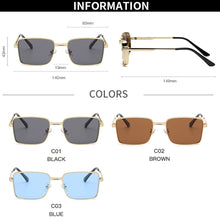 Load image into Gallery viewer, 2023 Classic Rectangle Sunglasses Women Men Retro Vintage Metal Frame Glasses Female Punk Sun Glasses Oculos De Sol Feminino