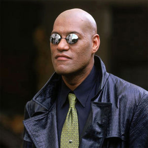 2023 Classic Round Clip On glasses Matrix Morpheus Sunglasses Matrix Sunglasses Movie sunglasses rimless sunglasses men