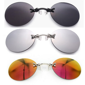 2023 Classic Round Clip On glasses Matrix Morpheus Sunglasses Matrix Sunglasses Movie sunglasses rimless sunglasses men
