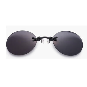 2023 Classic Round Clip On glasses Matrix Morpheus Sunglasses Matrix Sunglasses Movie sunglasses rimless sunglasses men